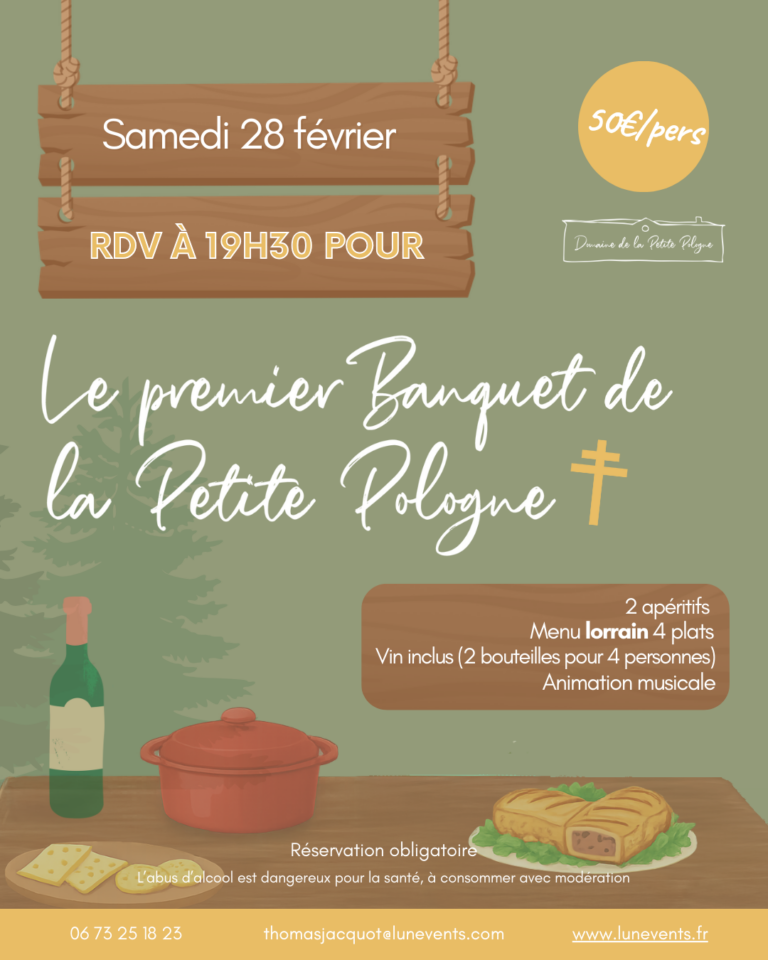 Affiche présentation de notre premier banquet