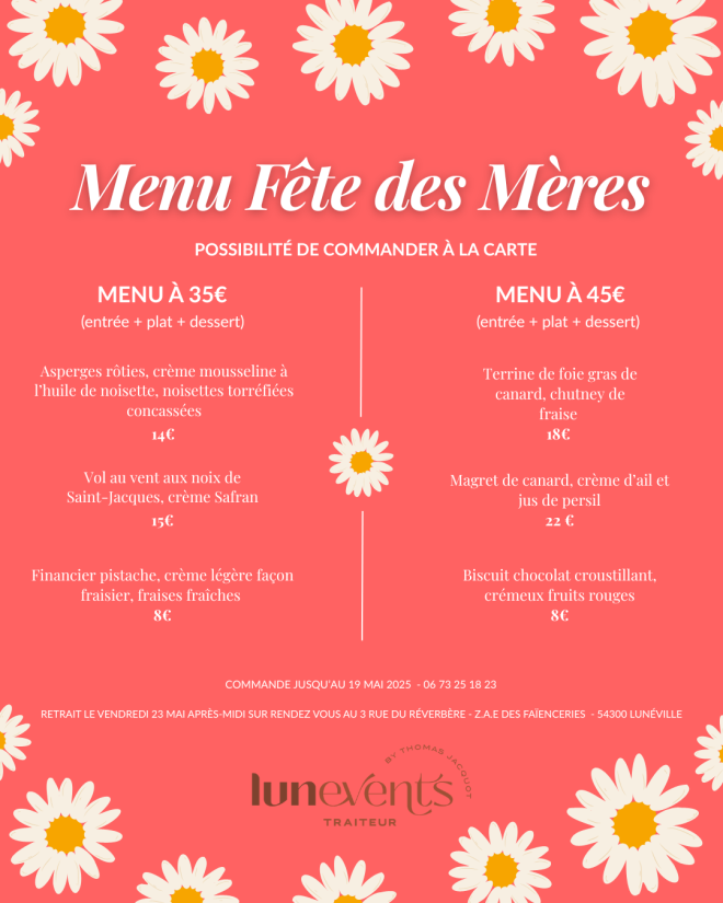 menu fete des meres bonne version